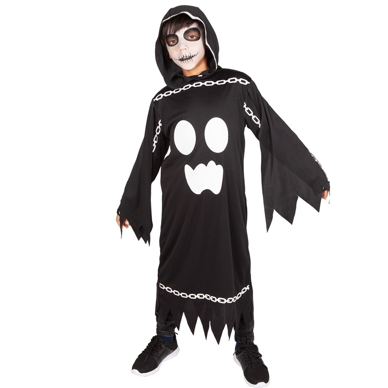 Fantasia infantil fantasma acorrentado brilhante