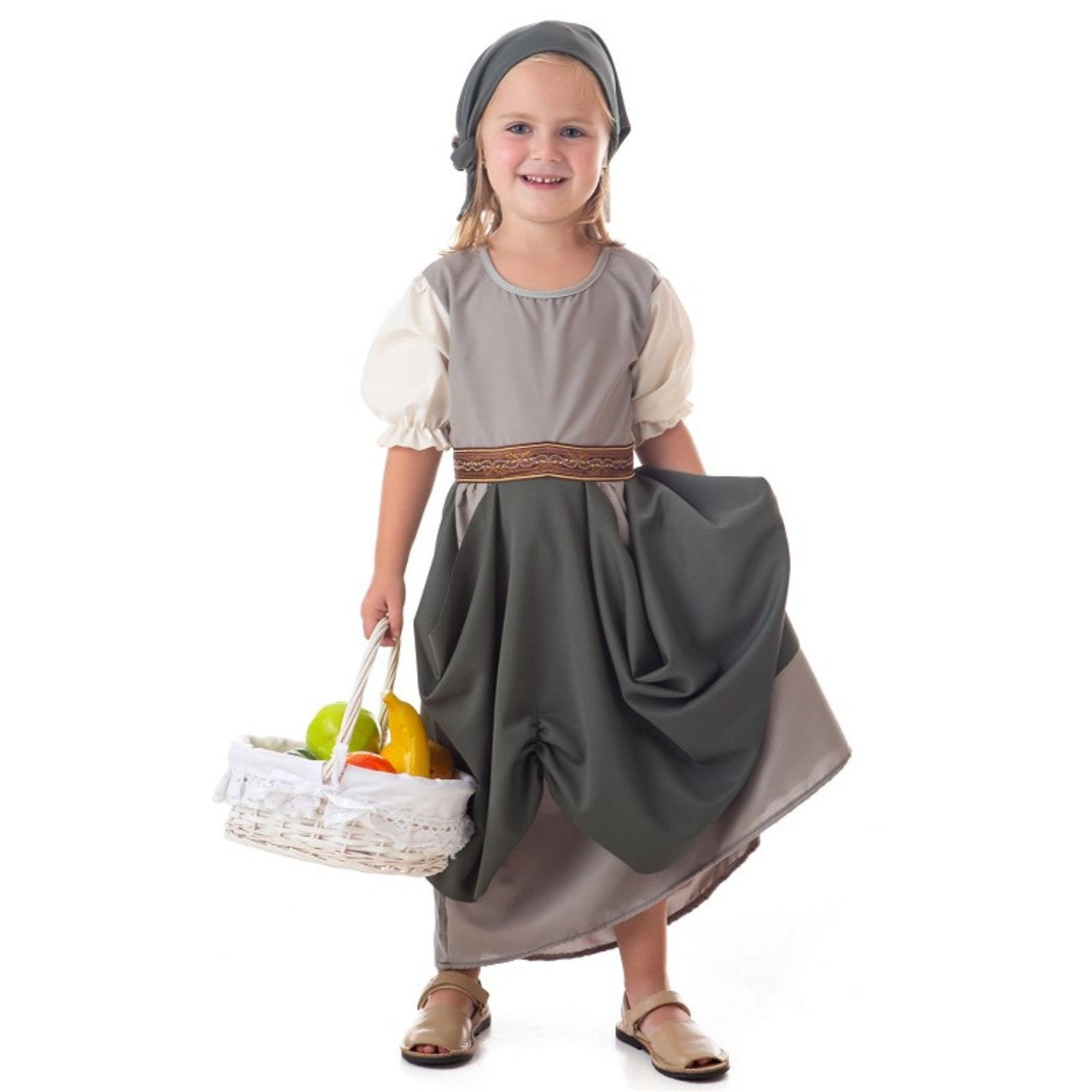 Fato de Fruteira Medieval para menina