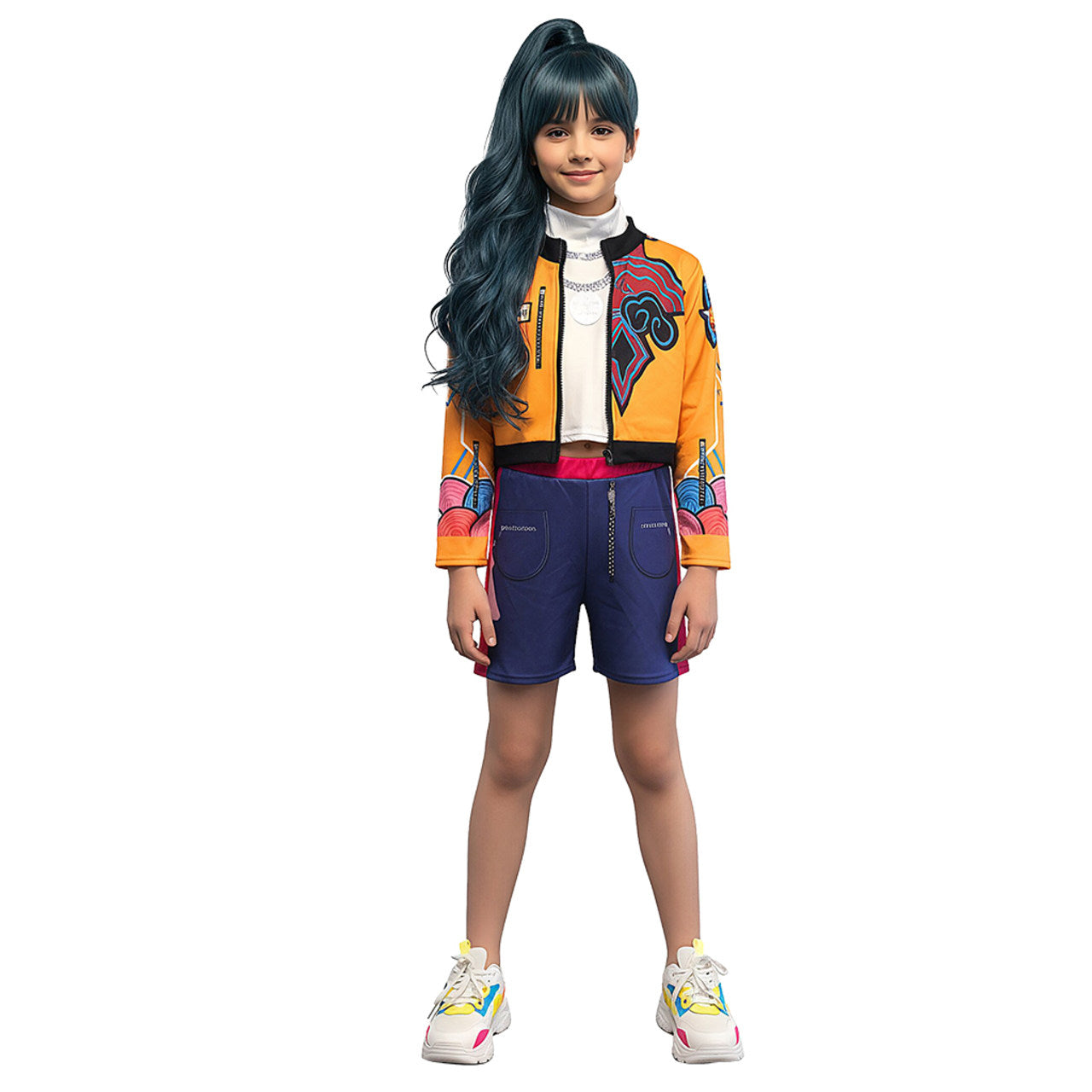 Fato de Guerreira K-Pop Rumi Huntrix menina