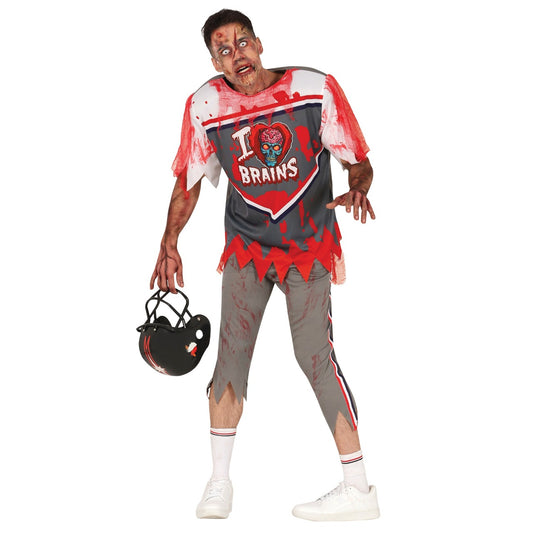 Fato de Jogador de Rugby Zombie Brains para homem