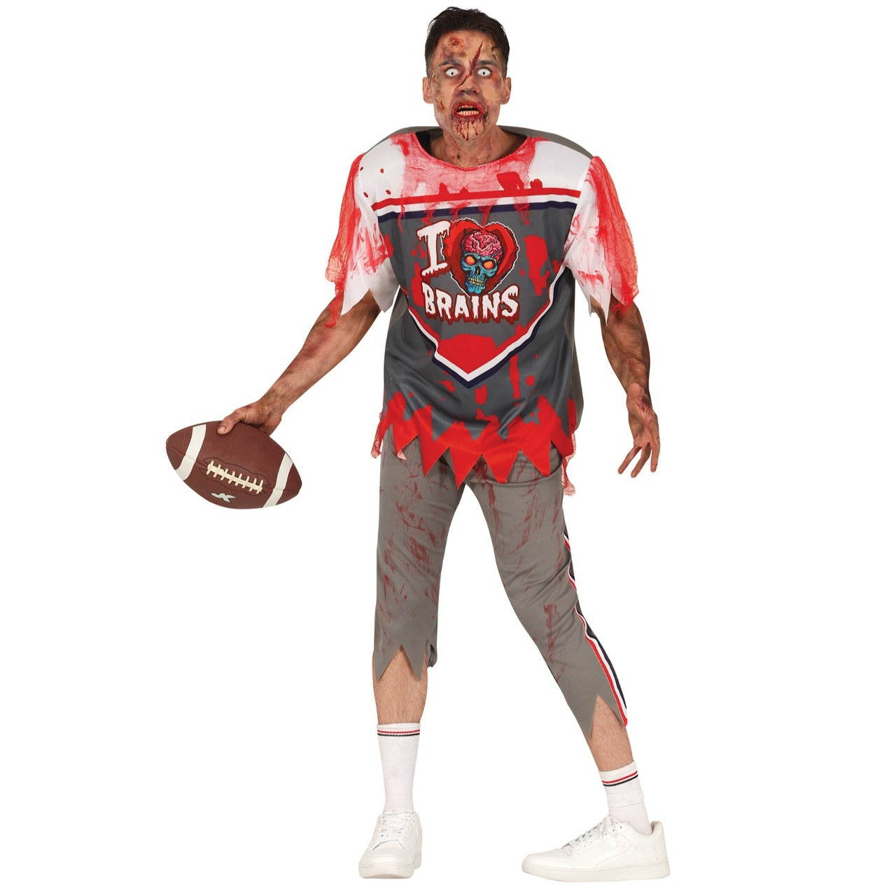 Fato de Jogador de Rugby Zombie Brains para homem