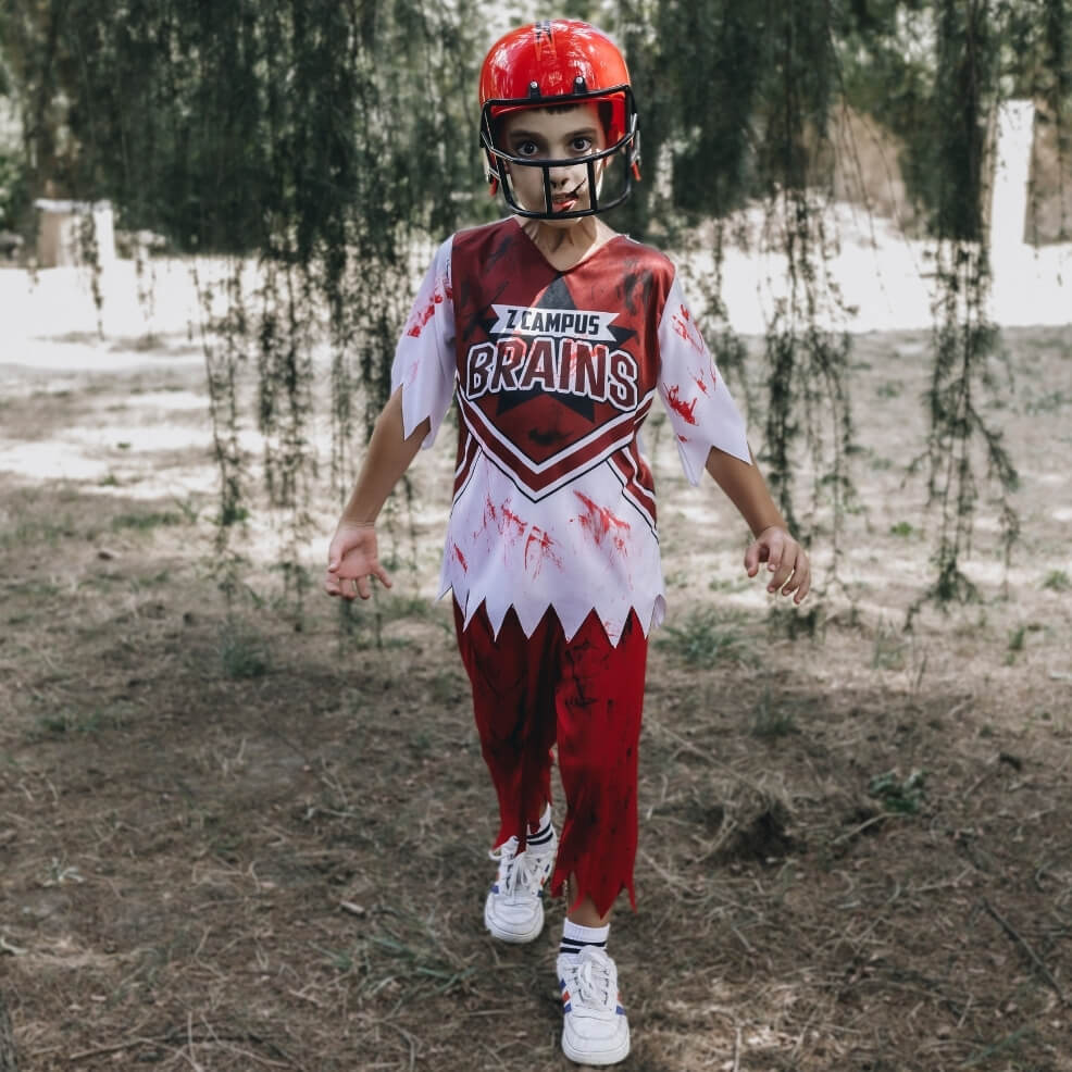 Fato de Jogador de Rugby Zombie para menino