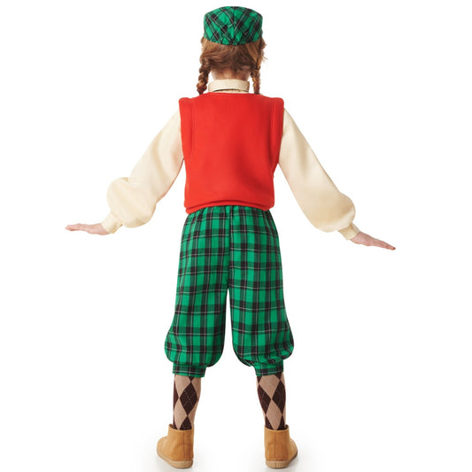 Fato de Jogadora de Golfe Quadriculada para menina