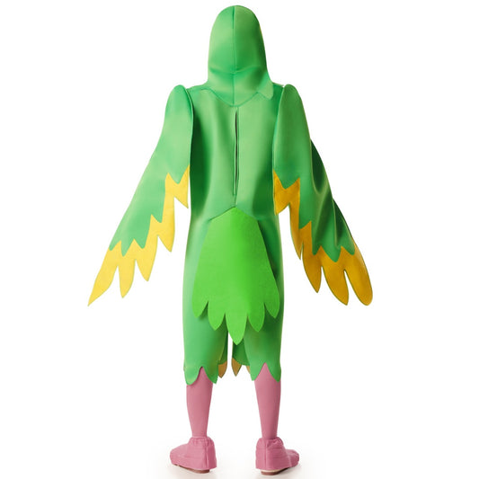 Fato de Papagaio Verde para adulto