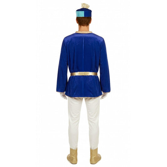 Fato de Pajem Real Azul Deluxe para adulto
