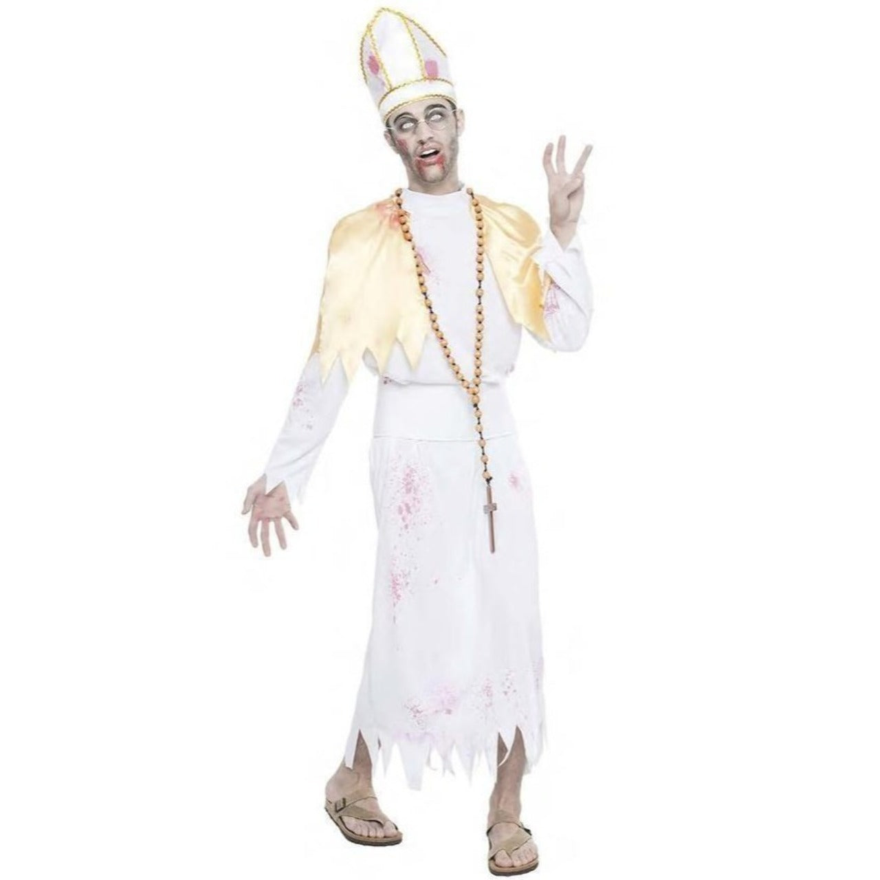 Fato de Papa Zombie para adulto