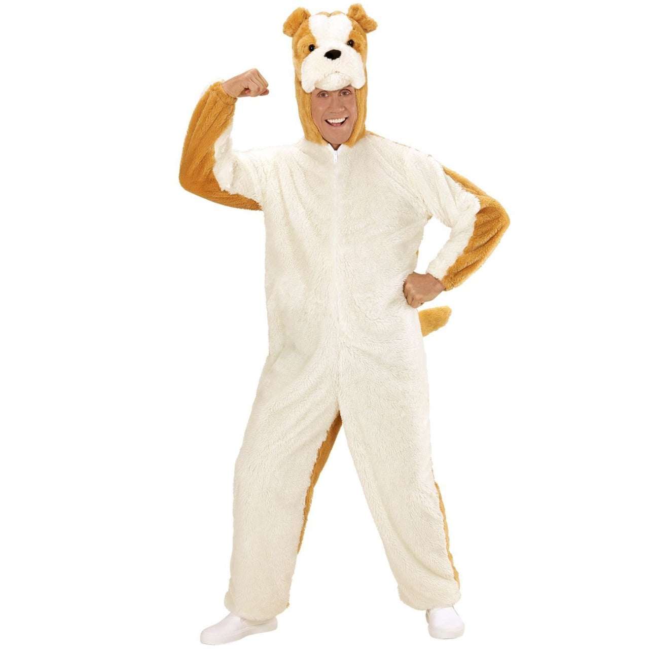 Fato de Cachorro Bulldog Peluche para adulto