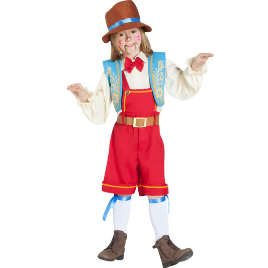 Fato de Pinóquio Macacão infantil