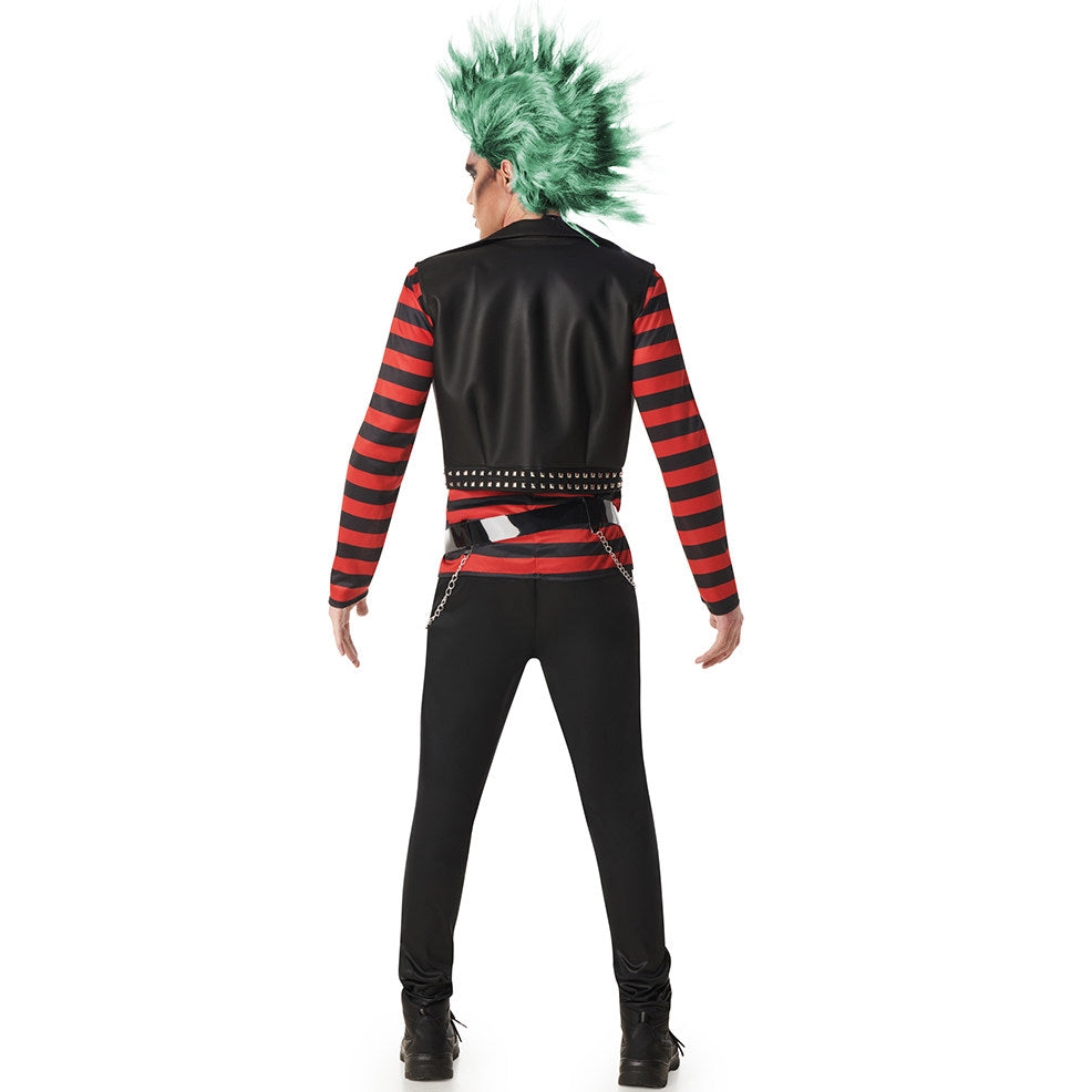 Fato de Rocker Punky Riscas para homem