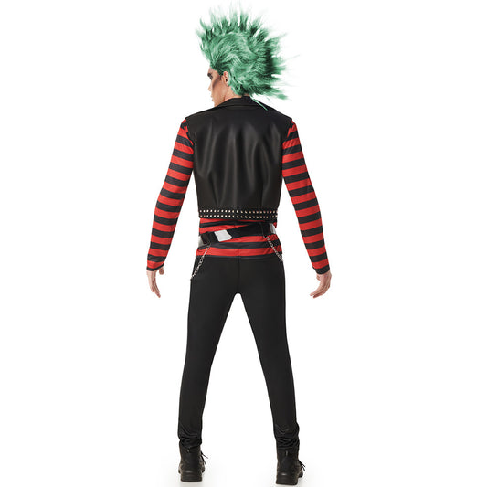 Fato de Rocker Punky Riscas para homem