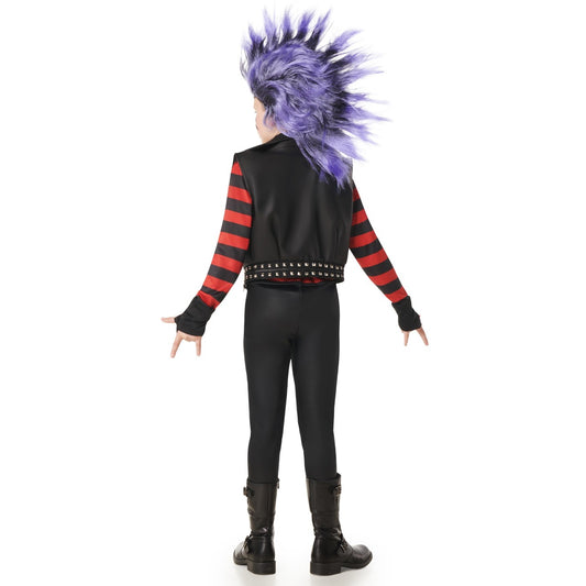 Fato de Rocker Punky Listras infantil