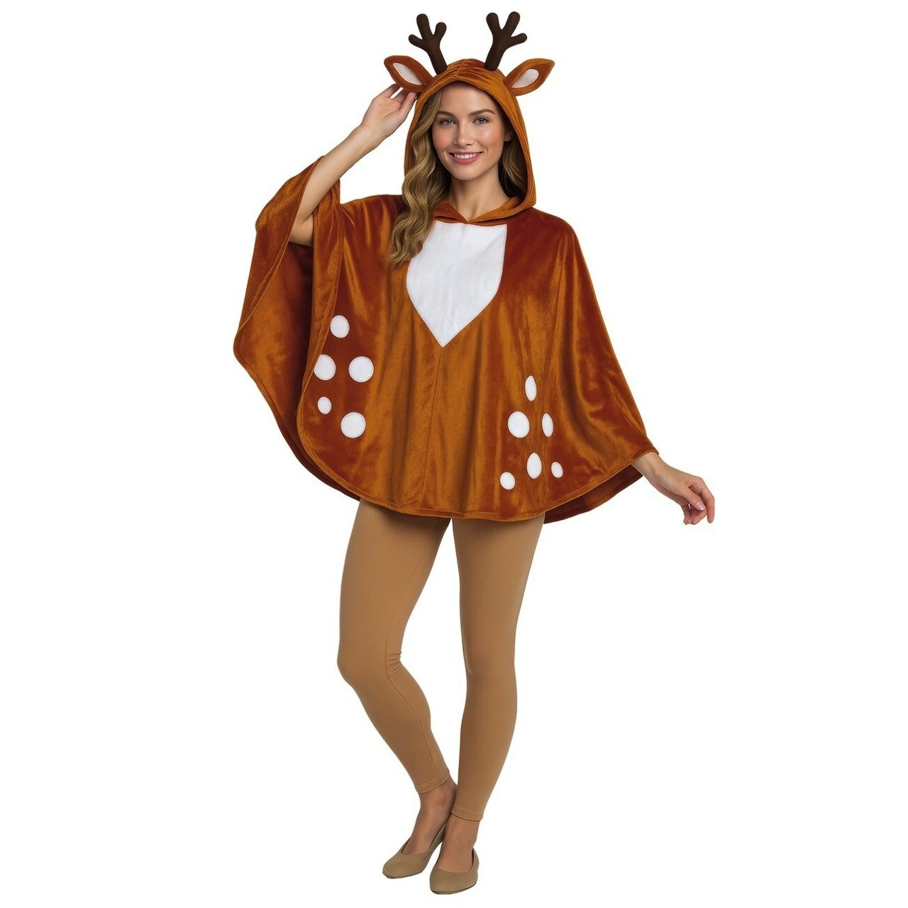 Fato de Reno Poncho para adulto