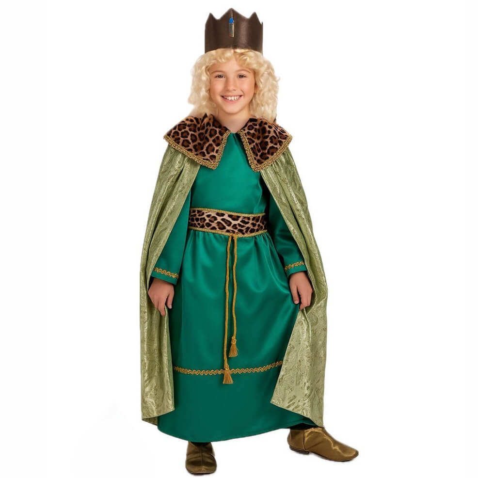 Fato de Rei Mago Gaspar para criança