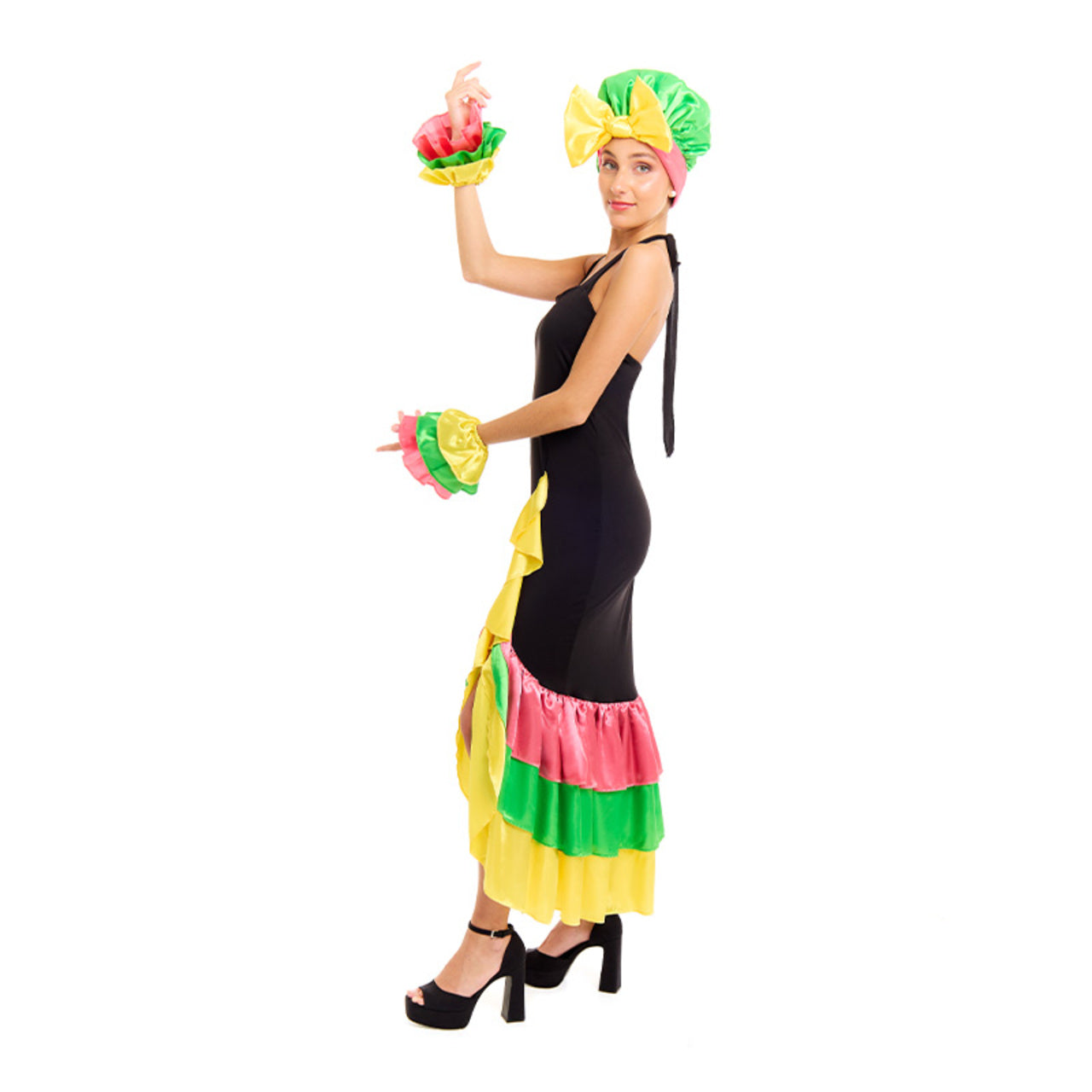 Fato de Rumbera Colorida para mulher