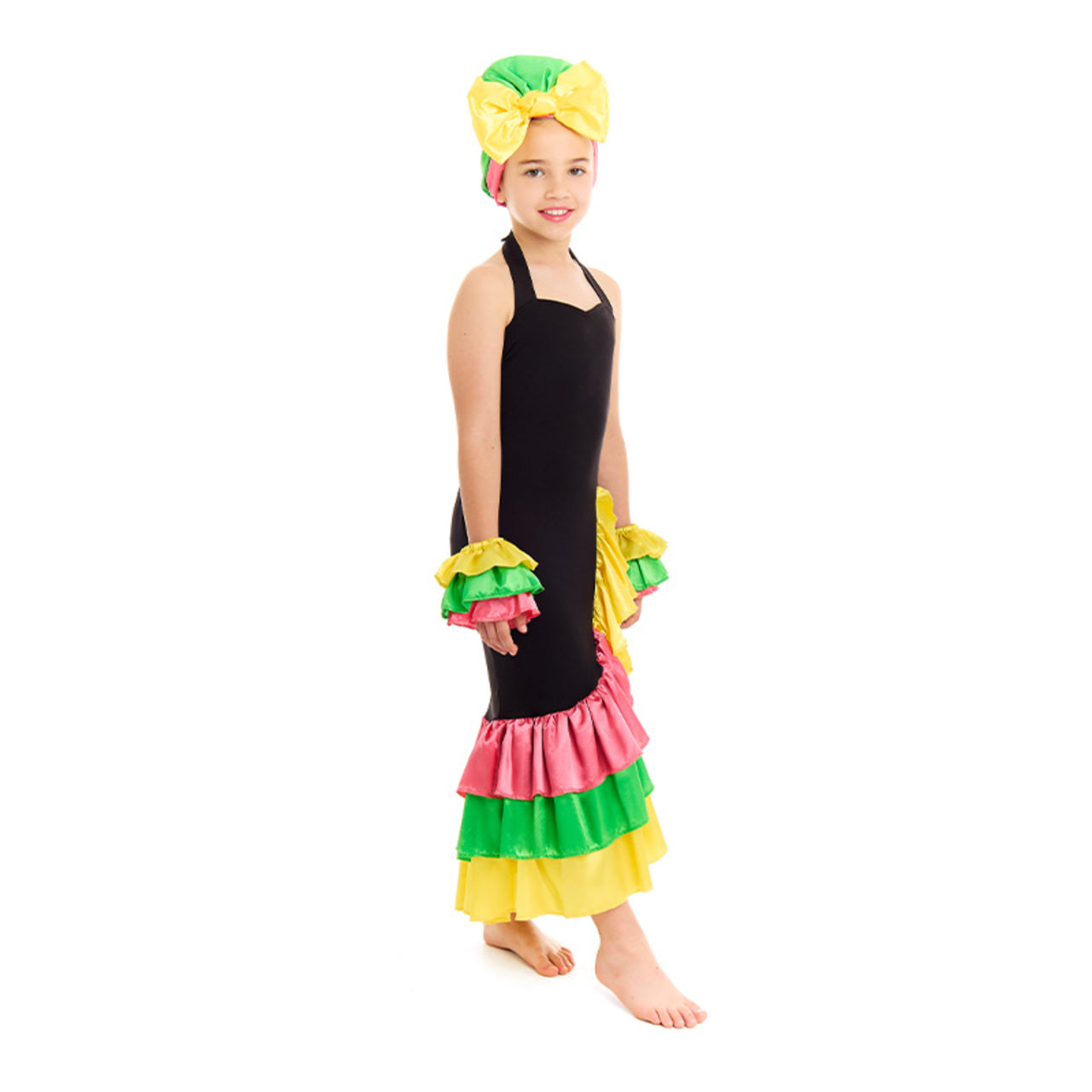 Fato de Rumbera Colorida para menina