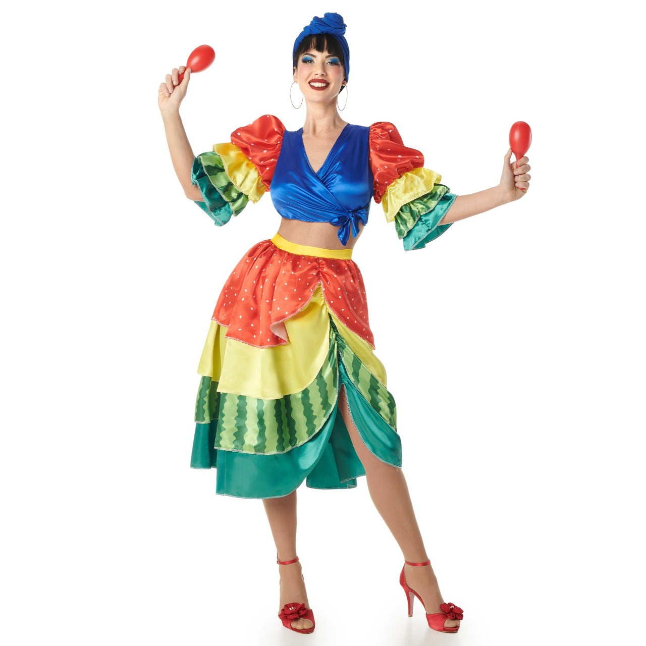 Fato de Rumbera Multicolor para mulher