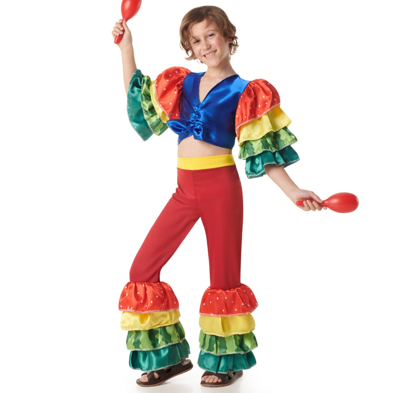 Fato de Rumbero multicolorido para menino