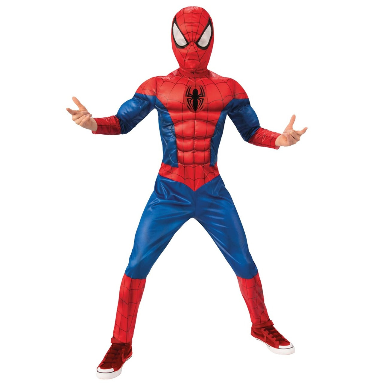 Fato de Spiderman™ Black Line Musculoso infantil