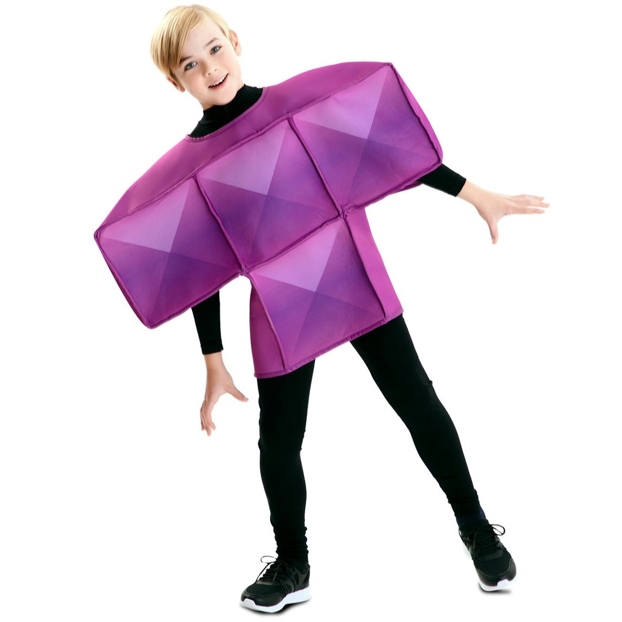 Fato de Tetris roxo infantil