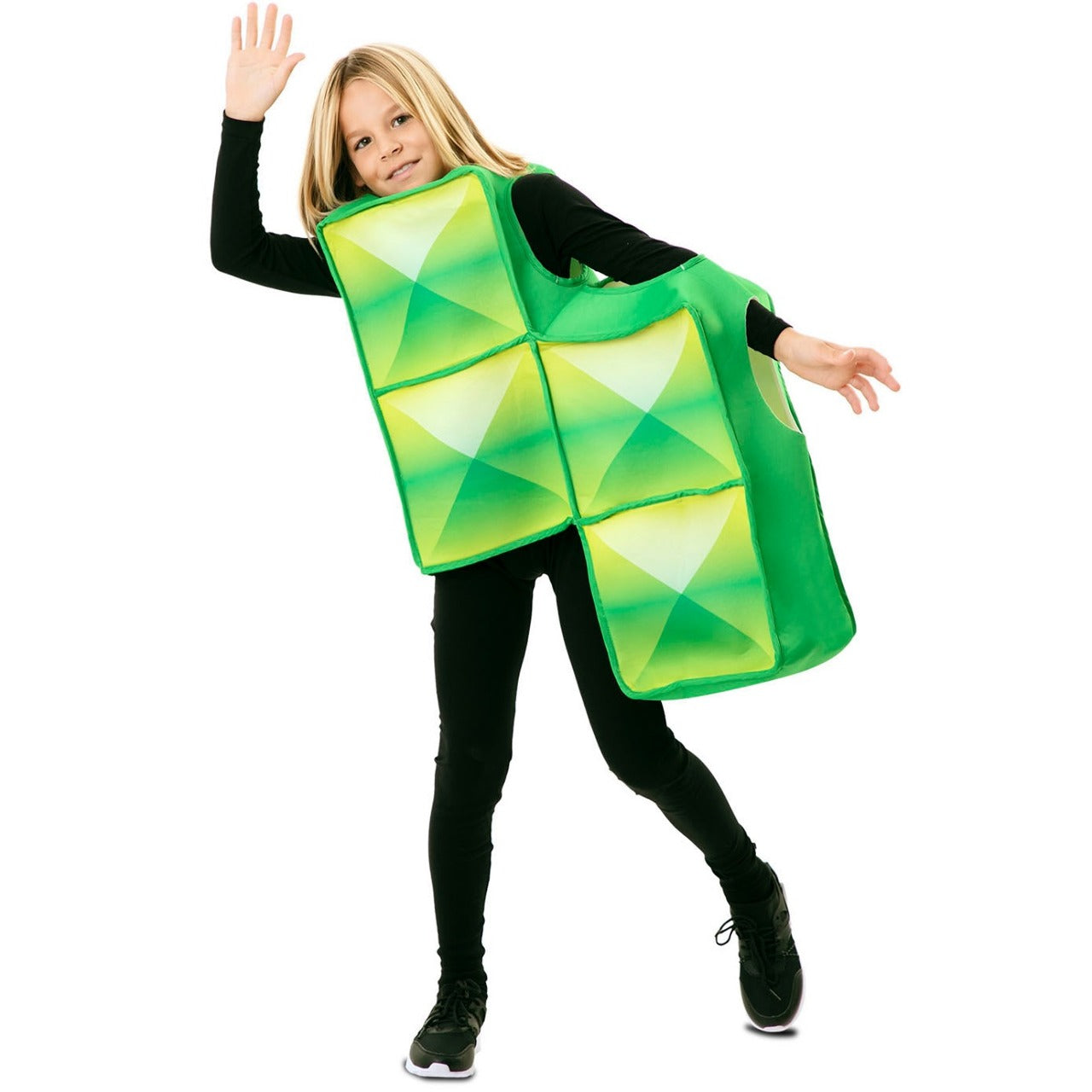 Fato de Tetris verde infantil