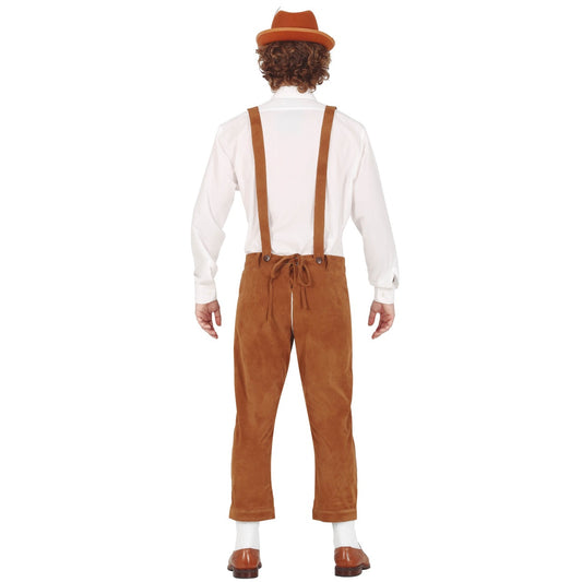 Fato Tirolês castanho para homem