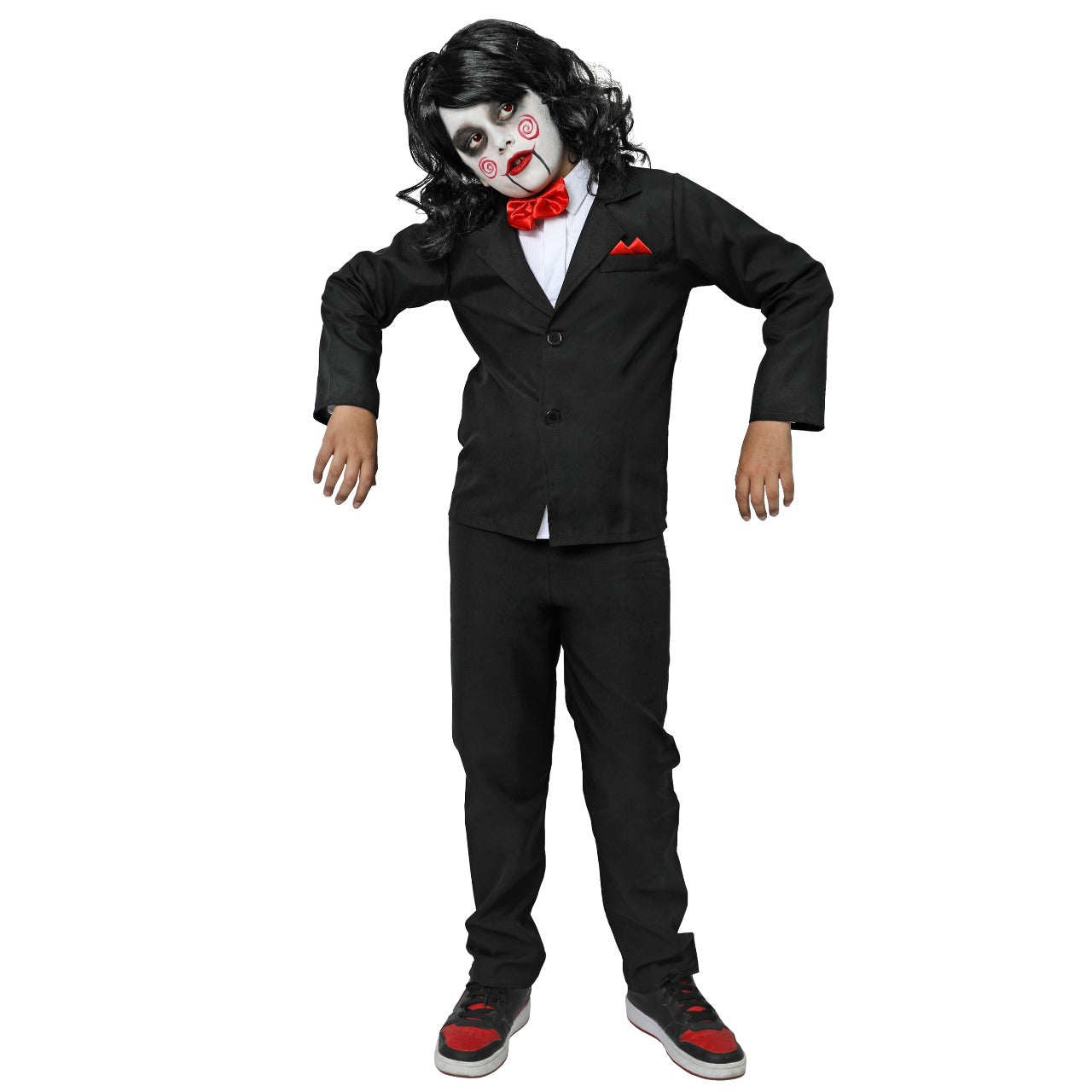 Fato de Marioneta Billy Saw para criança.