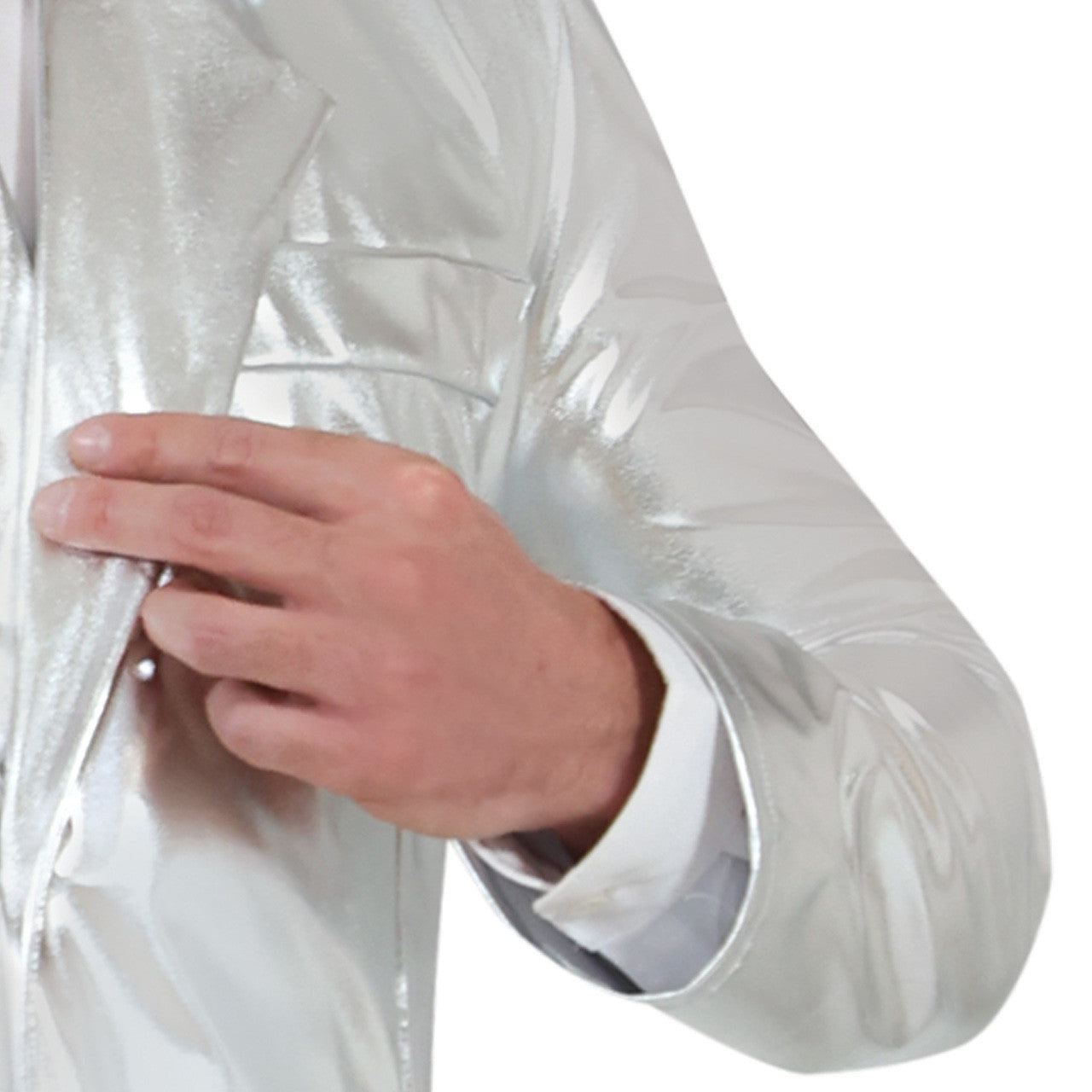 Fato de Terno prateado metálico para homem