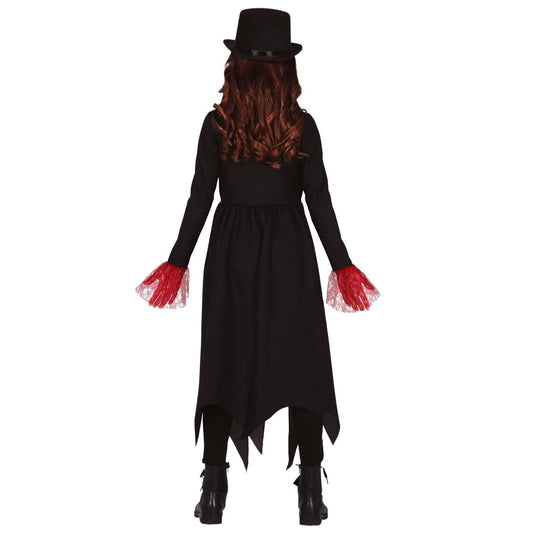 Fato de Vampira Gótica Eco para menina