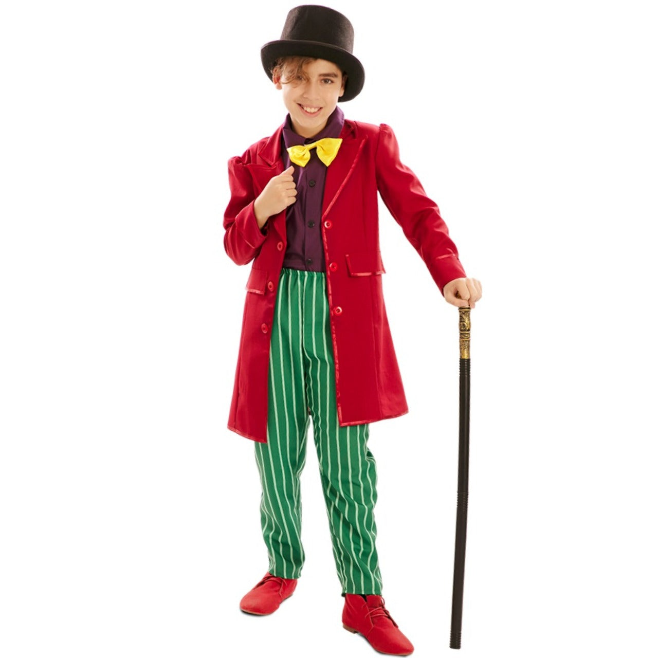 Fato de Willy Wonka com Laço para menino
