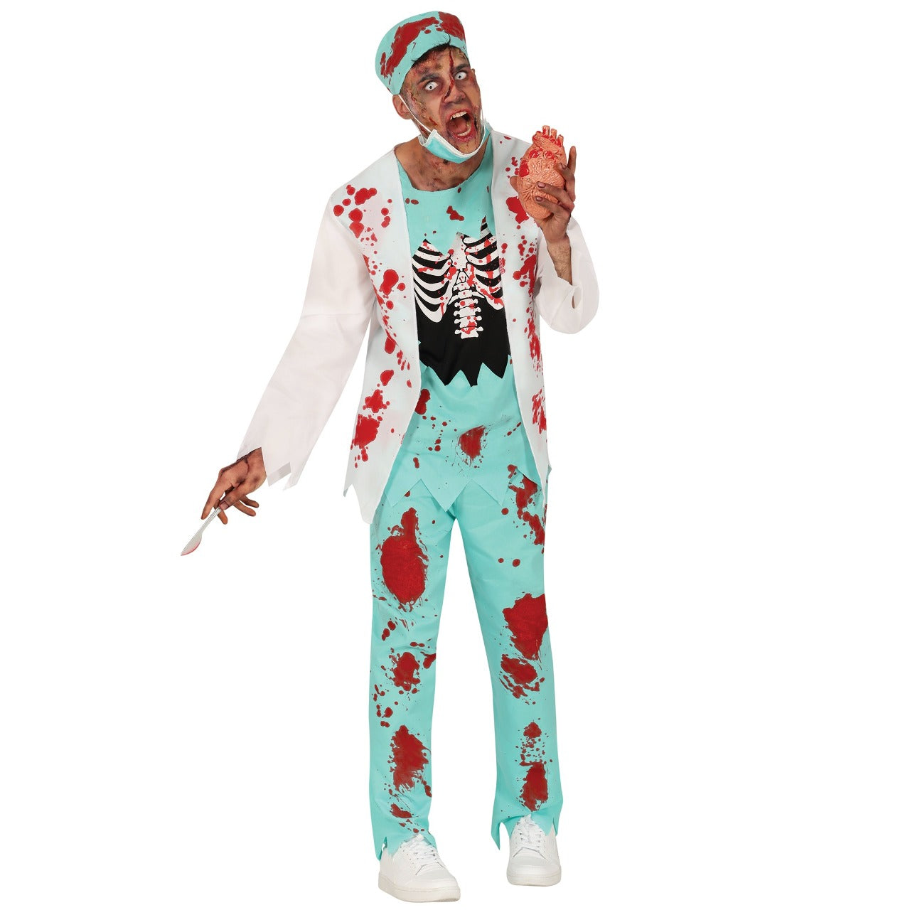 Fato de Zombie Cirurgião para homem