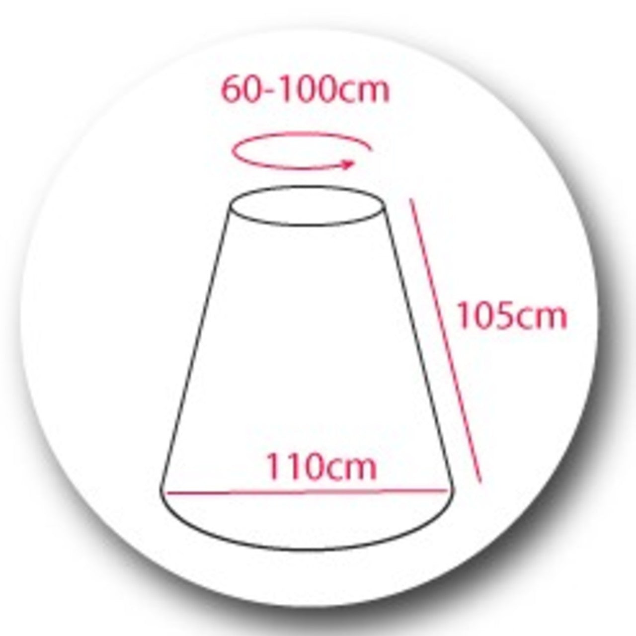 Anágua com 6 argolas