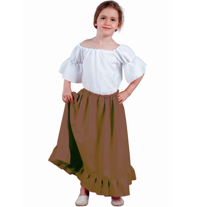 Saia Medieval Castanha Infantil