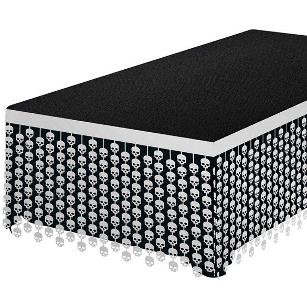 Saia de mesa com caveiras sinistras