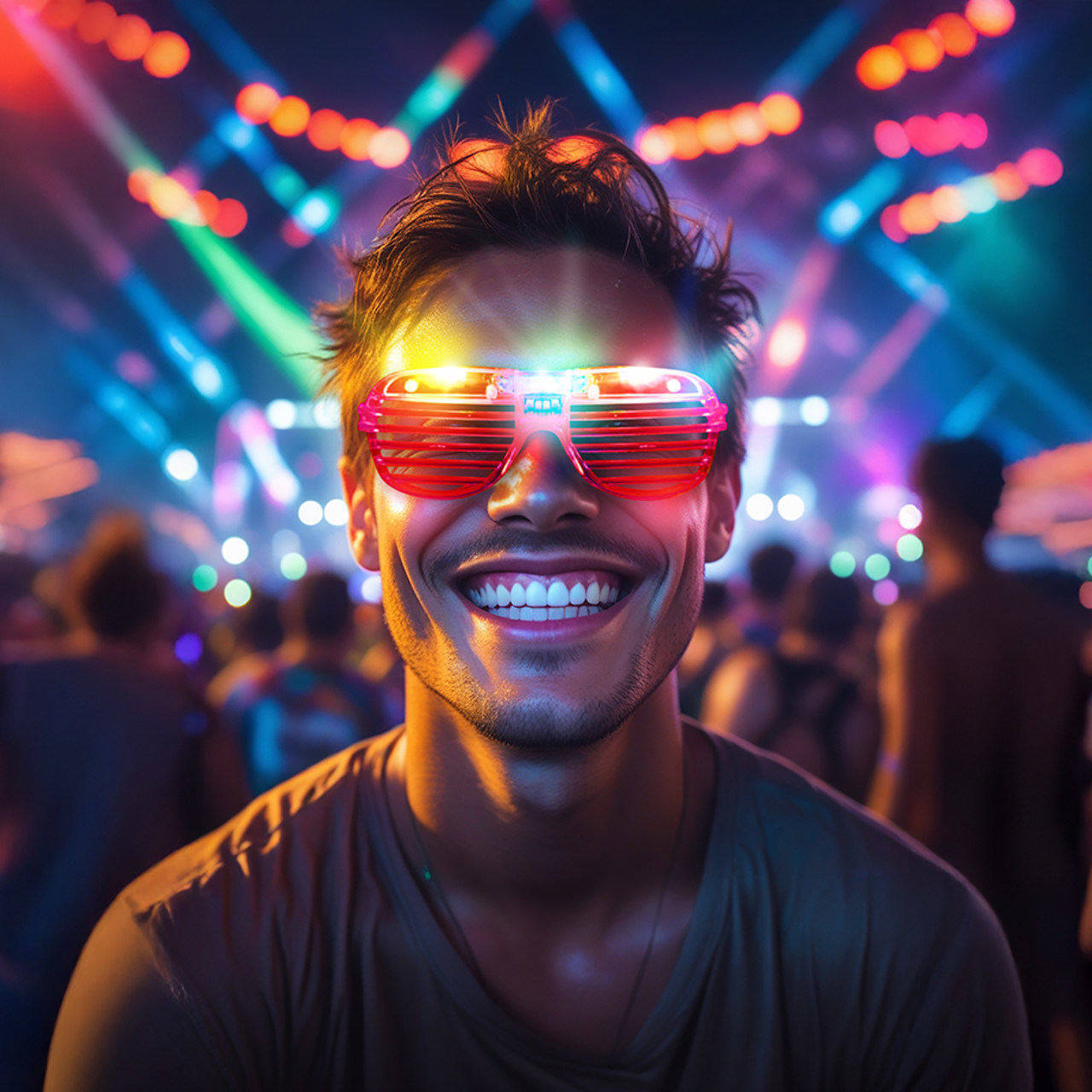 Óculos com Luzes LED (Cores sortidas)