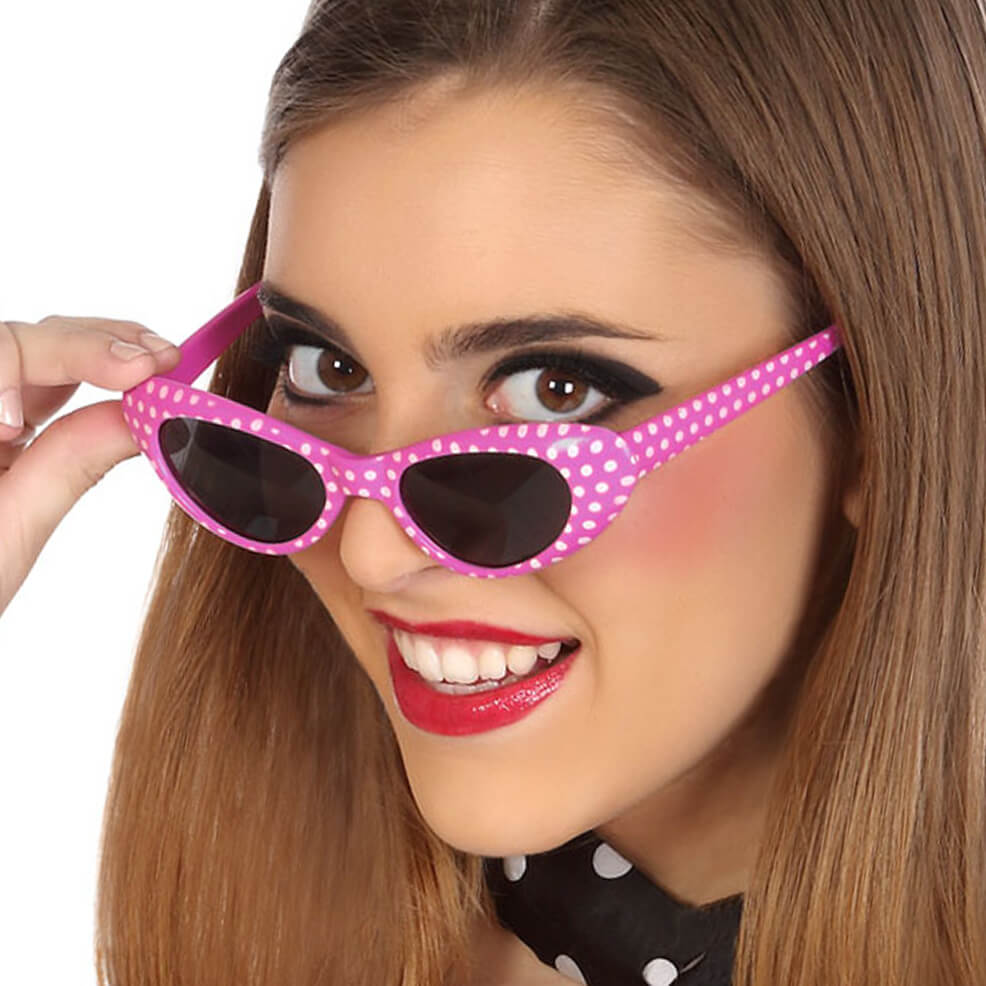 Óculos com Armação Vermelha dos Anos 50