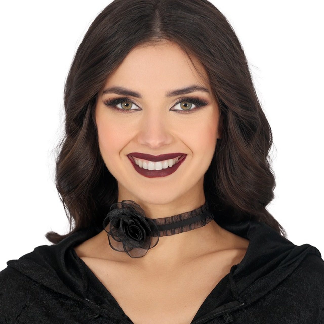 Gargantilha Gótica com Flor