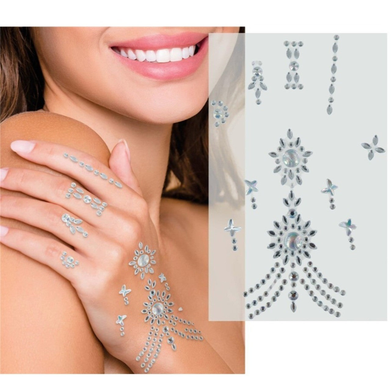 Glitter para Mãos prateado