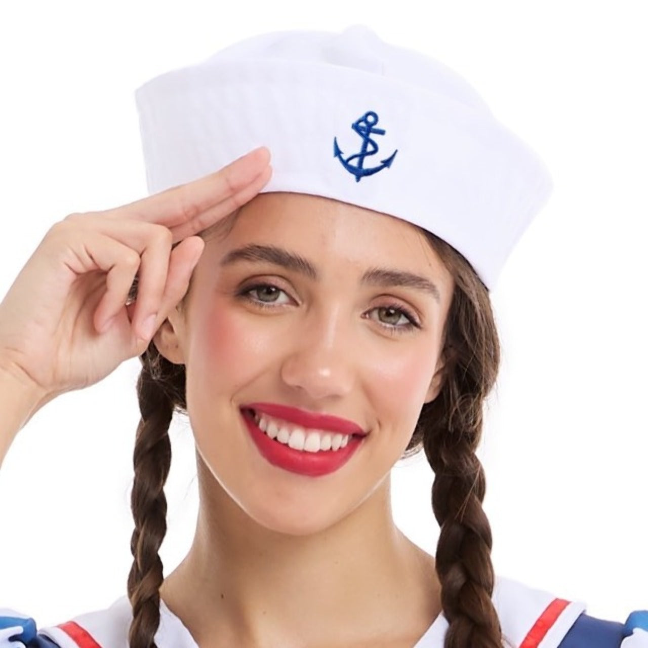 Boné de Marinheiro Branco com âncora