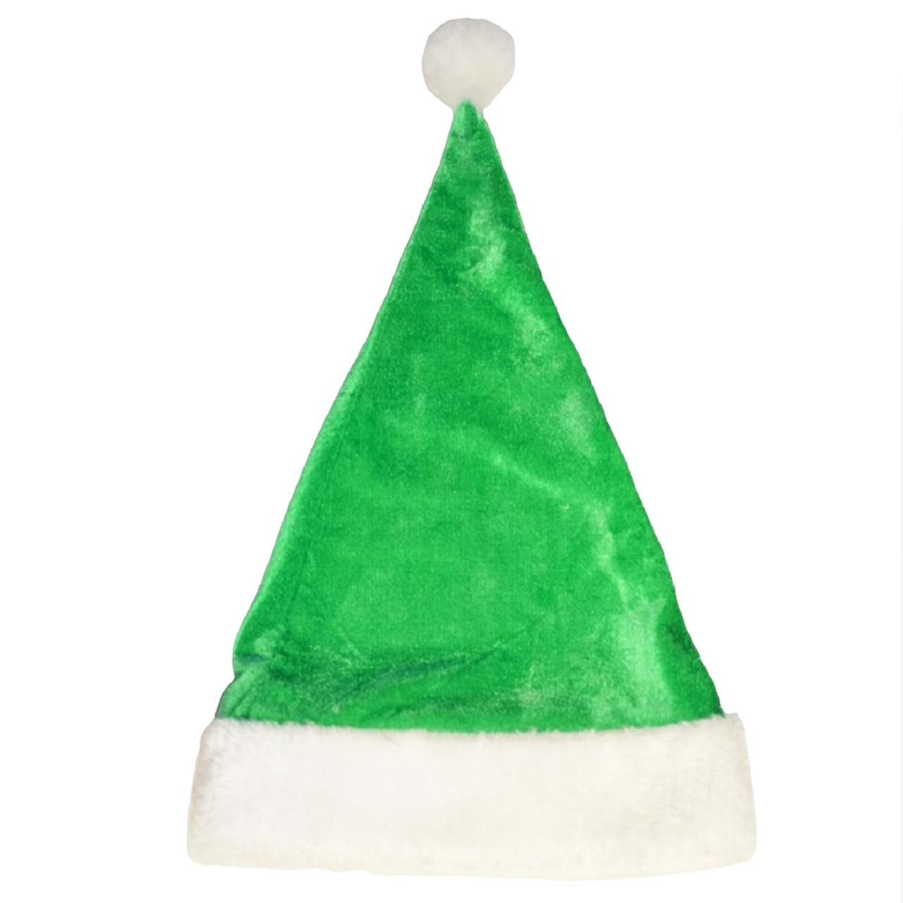 Gorro de Pai Natal Verde Veludo