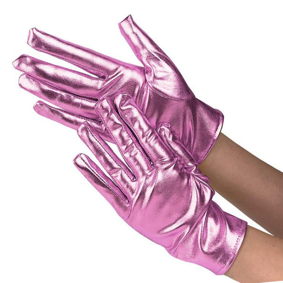Luvas Rosa Metálicas