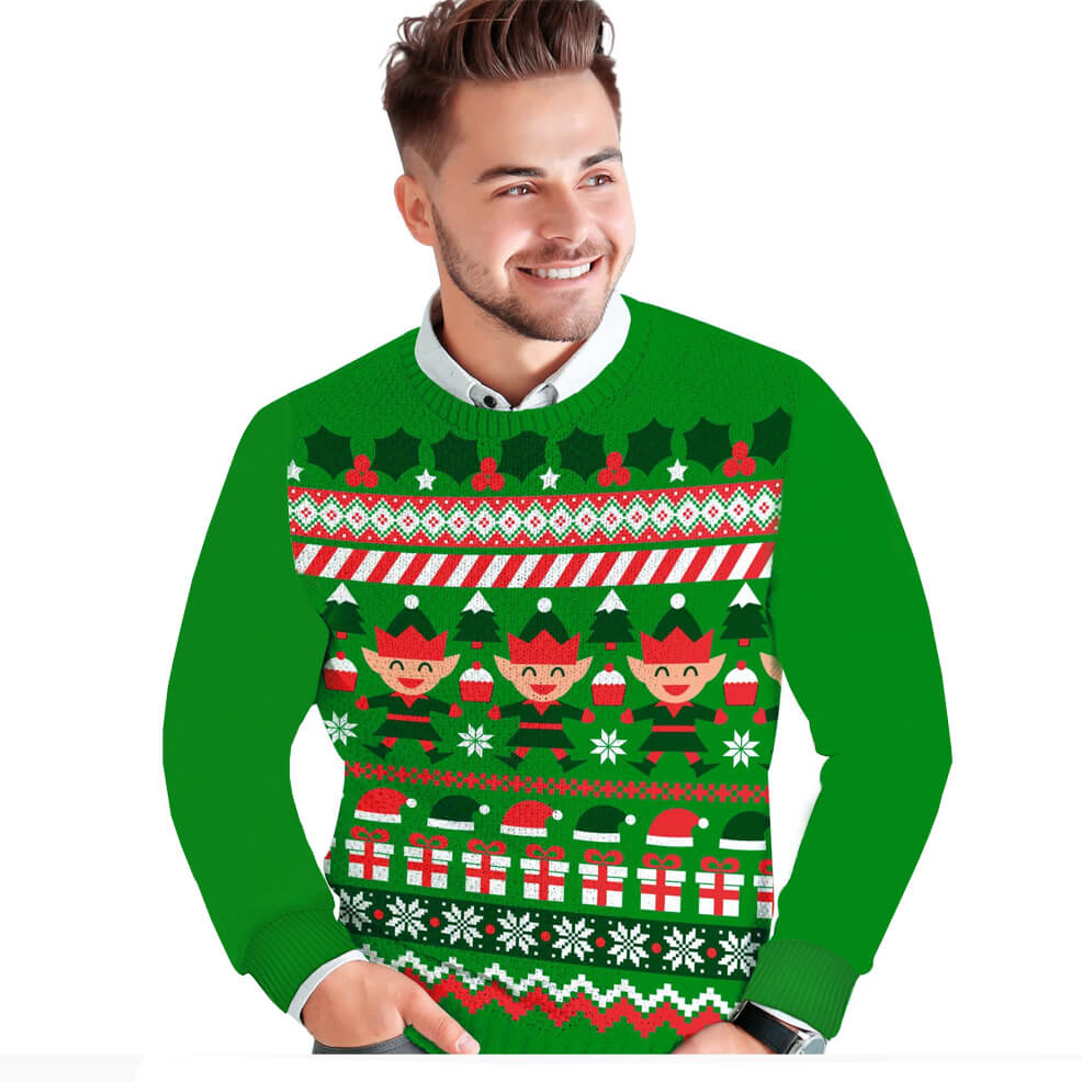 Camisola de Natal Elfo para homen