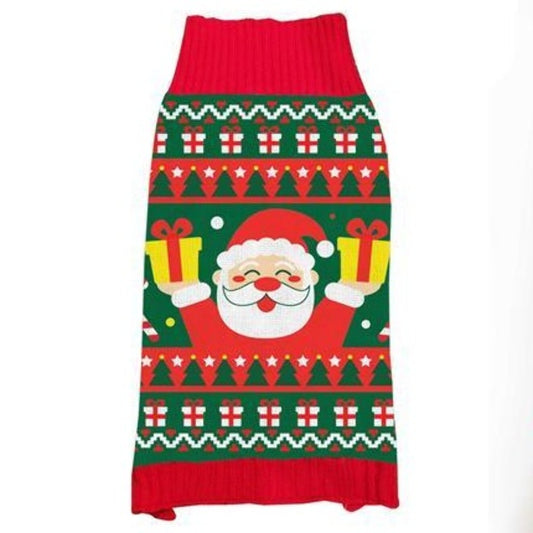 Camisola de Natal do Pai Natal para animal de estimação.