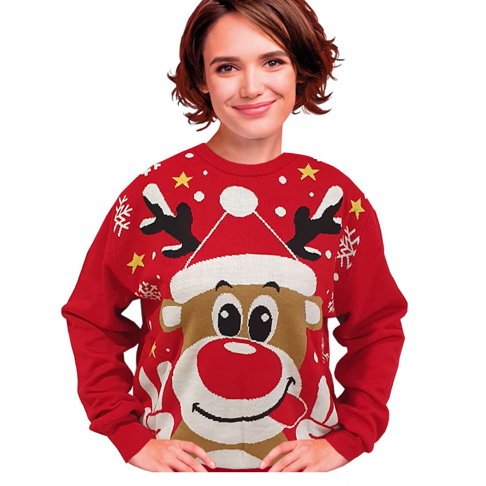 Sweater de Natal de Renas para grupo