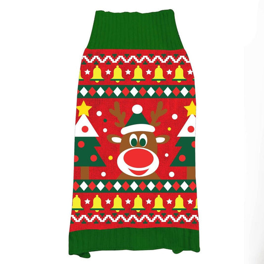 Camisola de Natal Rena para animal de estimação.