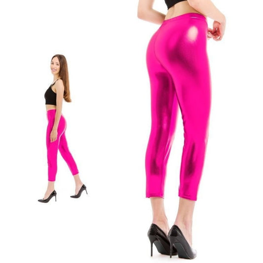 Leggings Fúcsia Metalizado para adulto