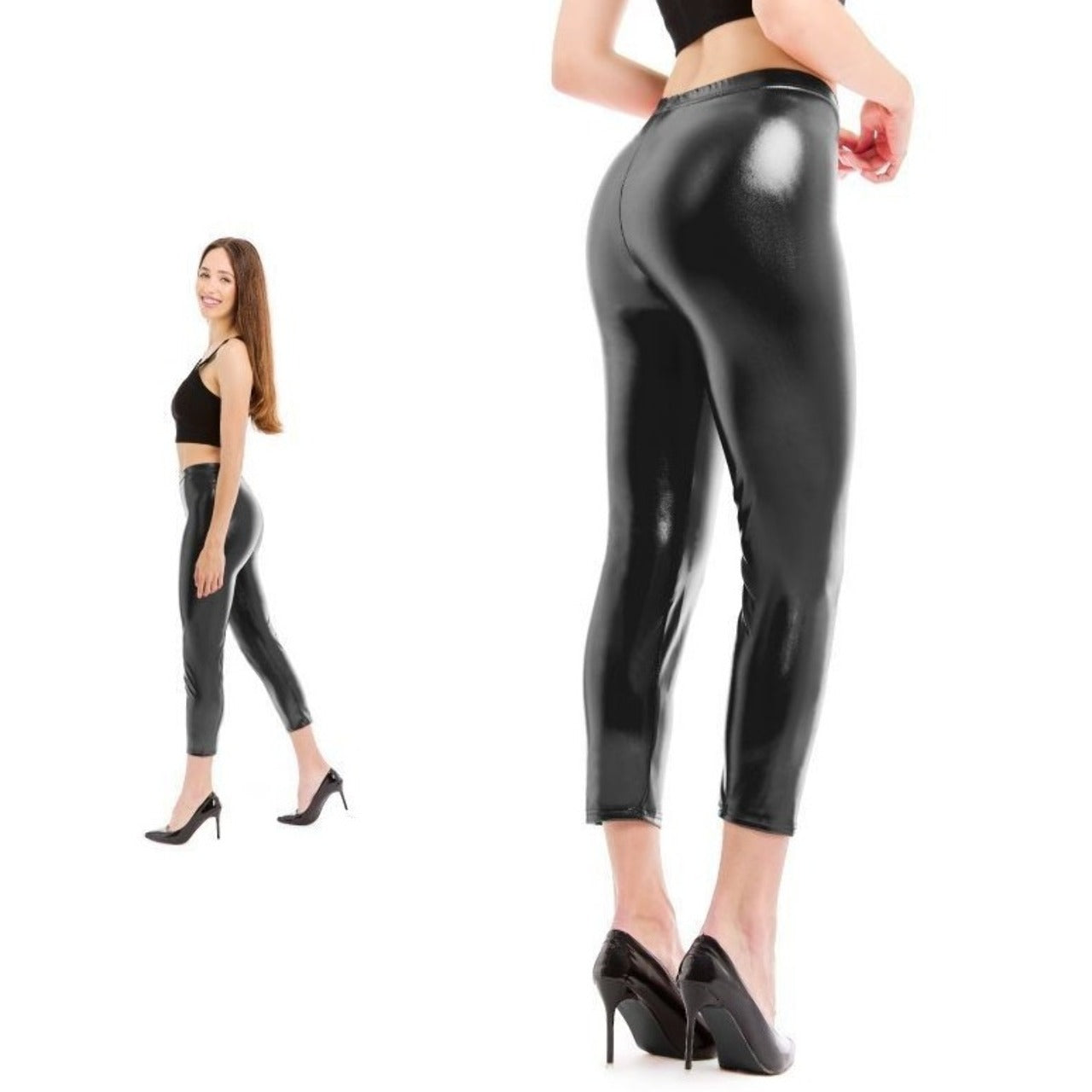 Leggings Preto Metalizado para adulto