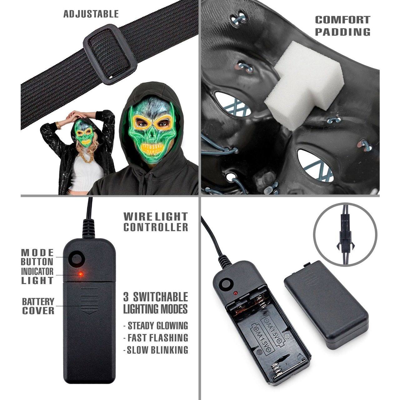 Máscara de Caveira Led