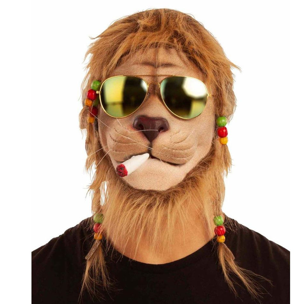 Máscara em latex de Leão Jamaicano