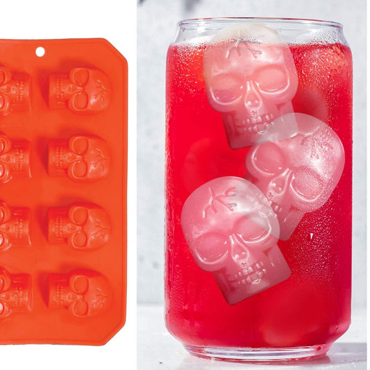 Molde de Gelo em Forma de Caveiras