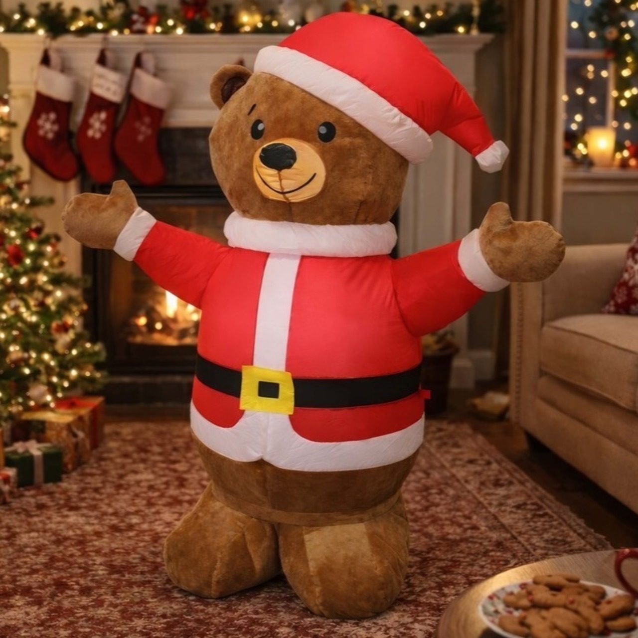 Urso de Natal Insuflável